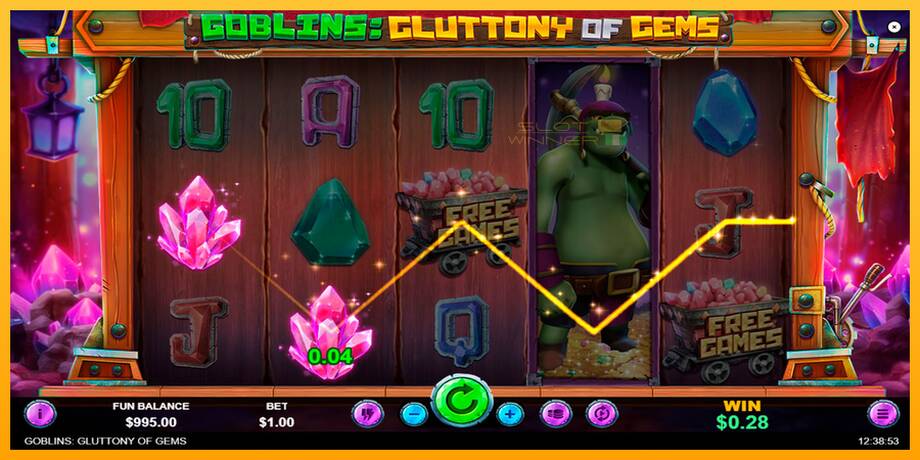 Goblins Gluttony of Gems lošimo automatas už pinigus, paveikslėlį 3