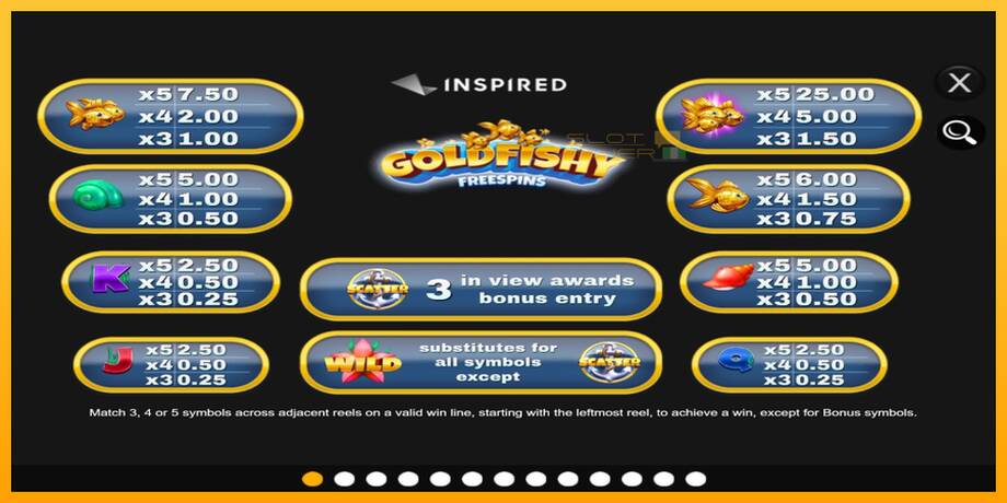 Gold Fishy Free Spins lošimo automatas už pinigus, paveikslėlį 4