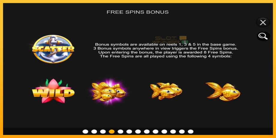 Gold Fishy Free Spins lošimo automatas už pinigus, paveikslėlį 5