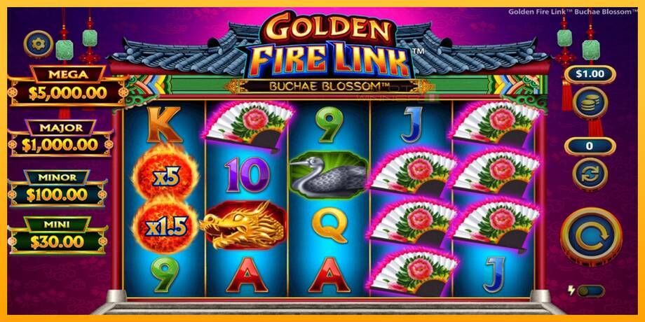 Golden Fire Link Buchae Blossom lošimo automatas už pinigus, paveikslėlį 2