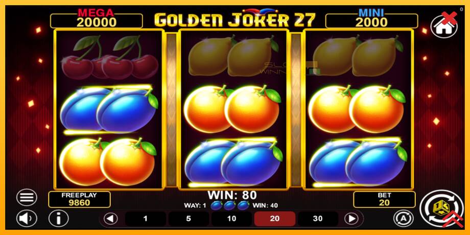 Golden Joker 27 Hold & Win lošimo automatas už pinigus, paveikslėlį 4