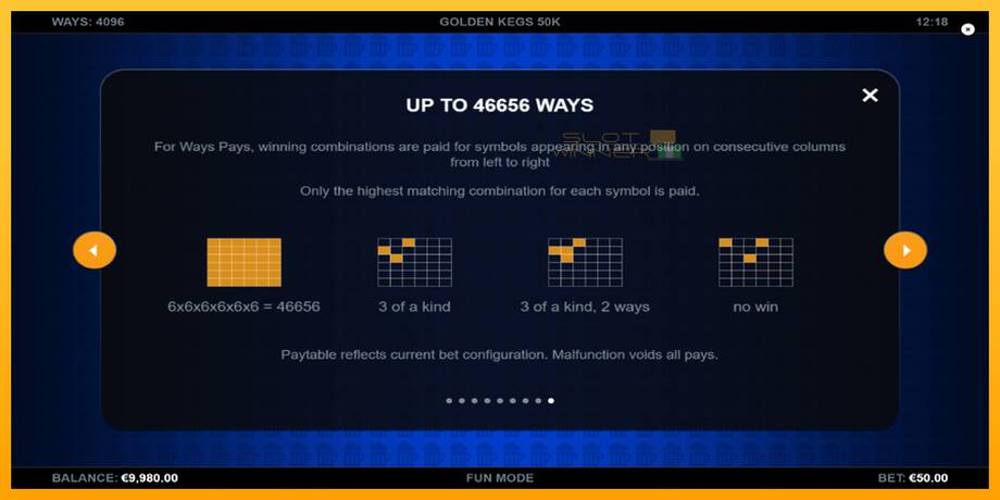 Golden Kegs 50K lošimo automatas už pinigus, paveikslėlį 7