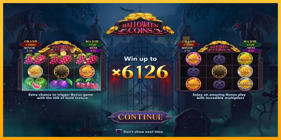 Halloween Coins Hold and Spin lošimo automatas už pinigus, paveikslėlį 1