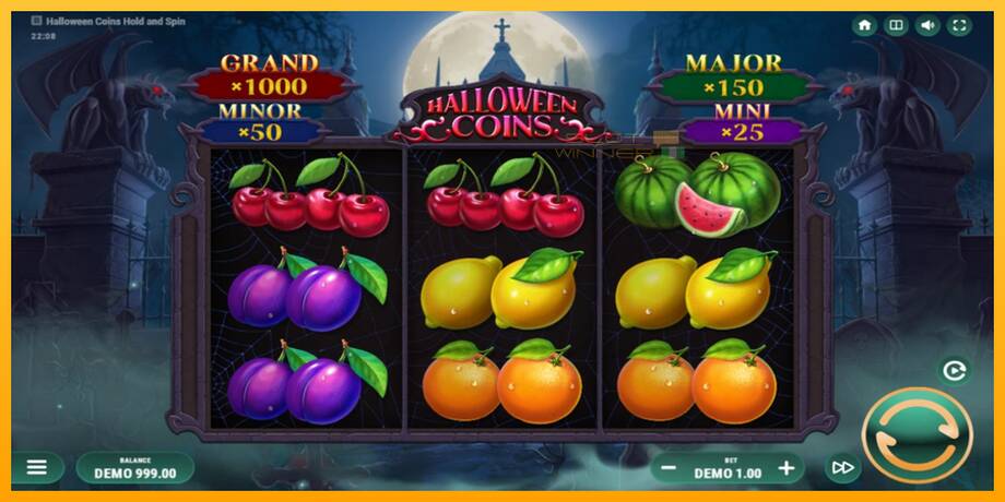 Halloween Coins Hold and Spin lošimo automatas už pinigus, paveikslėlį 2