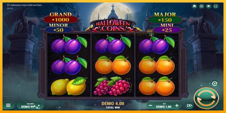 Halloween Coins Hold and Spin lošimo automatas už pinigus, paveikslėlį 3