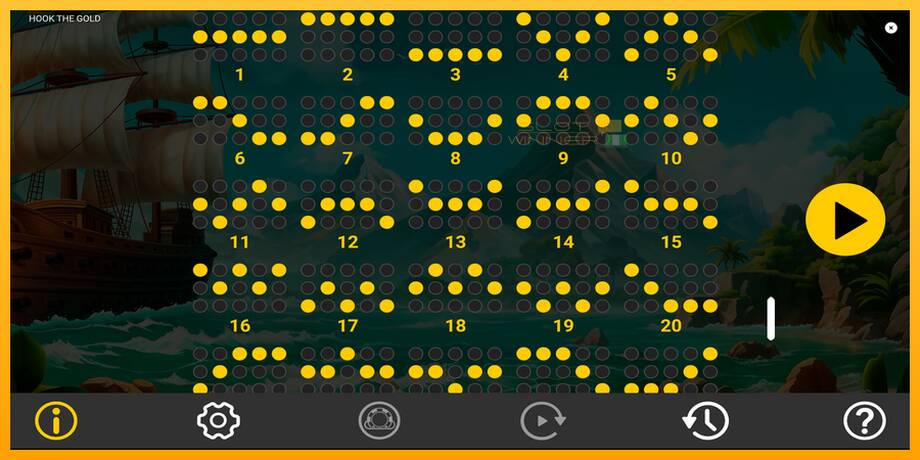 Hook The Gold lošimo automatas už pinigus, paveikslėlį 7