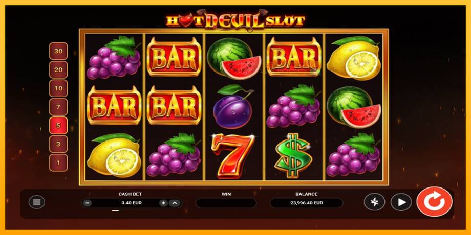 Hot Devil Slot lošimo automatas už pinigus, paveikslėlį 3