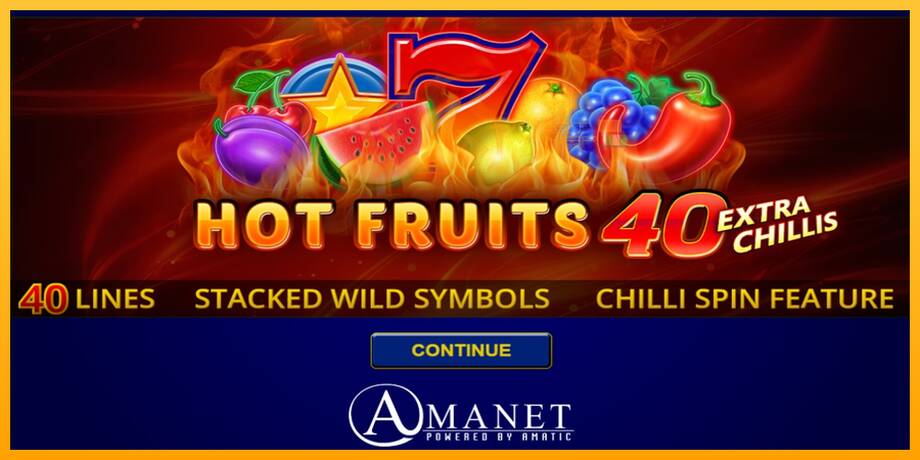 Hot Fruits 40 Extra Chillis lošimo automatas už pinigus, paveikslėlį 1