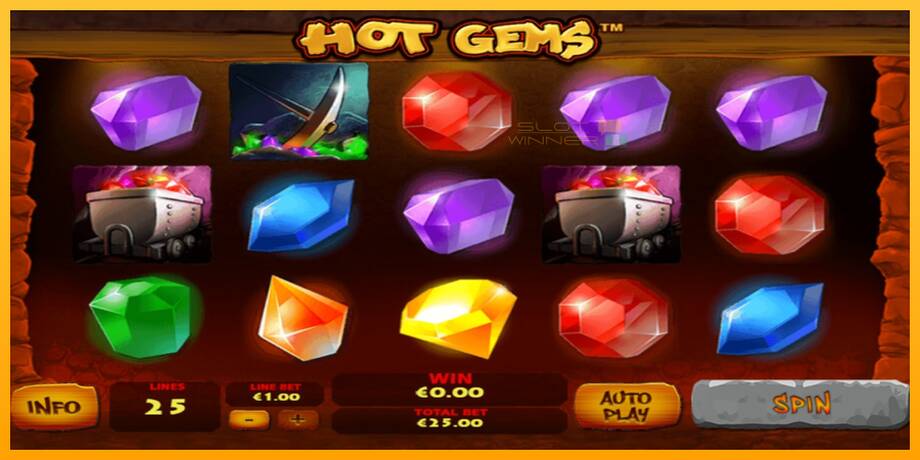 Hot Gems lošimo automatas už pinigus, paveikslėlį 1