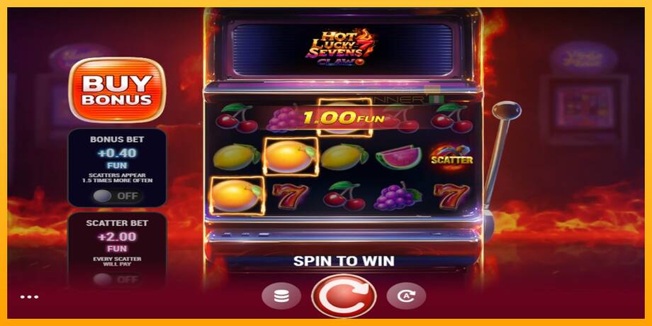 Hot Lucky Sevens Claw lošimo automatas už pinigus, paveikslėlį 2