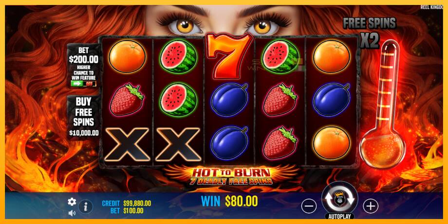 Hot to Burn - 7 Deadly Free Spins lošimo automatas už pinigus, paveikslėlį 3