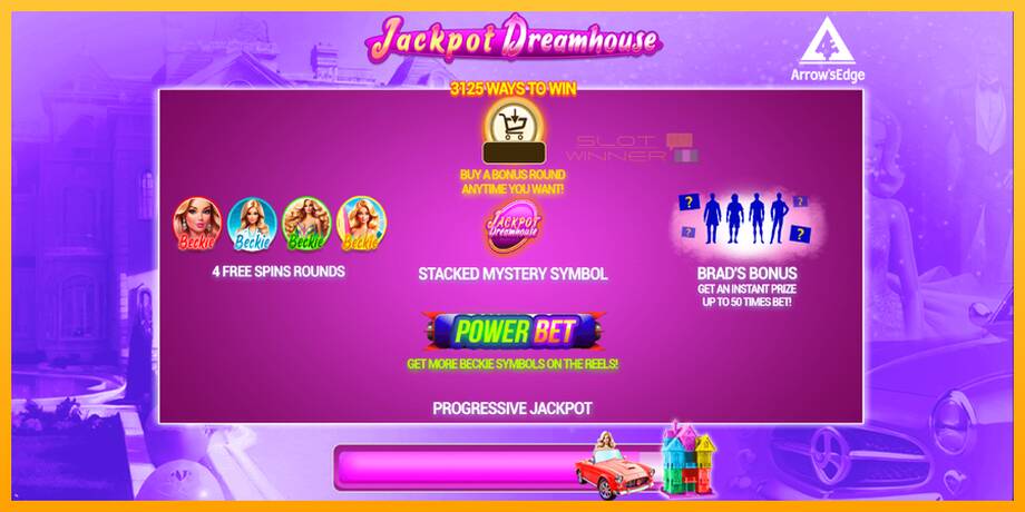 Jackpot Dreamhouse lošimo automatas už pinigus, paveikslėlį 1