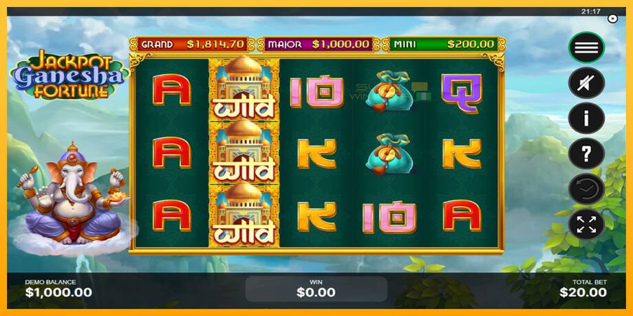 Jackpot Ganesha Fortune lošimo automatas už pinigus, paveikslėlį 2