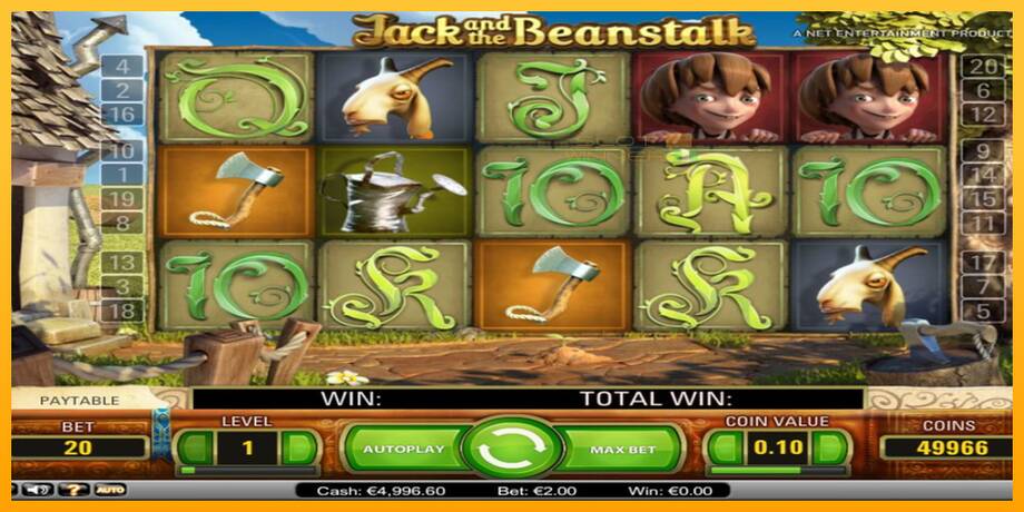 Jack’s Beanstalk lošimo automatas už pinigus, paveikslėlį 2