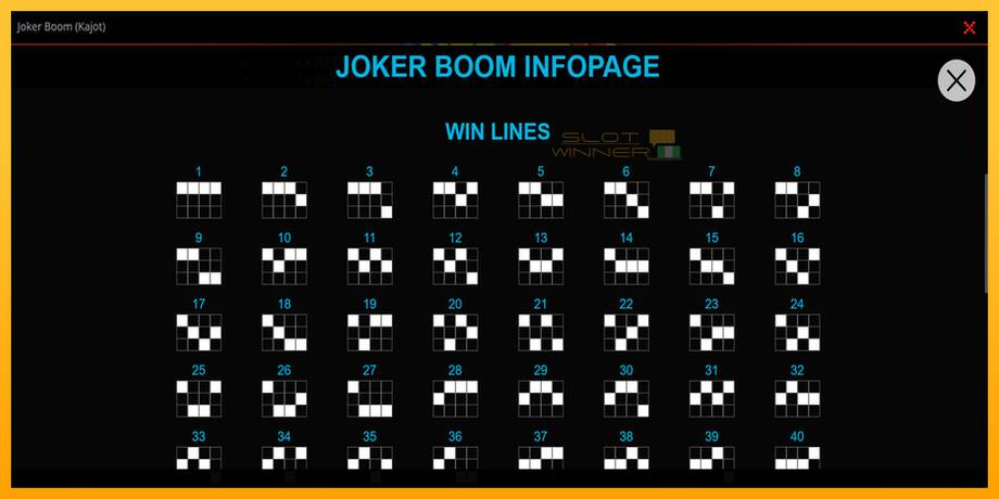 Joker Boom lošimo automatas už pinigus, paveikslėlį 3