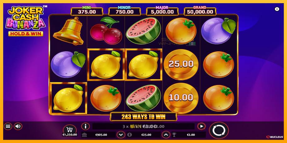 Joker Cash Bonanza - Hold & Win lošimo automatas už pinigus, paveikslėlį 3