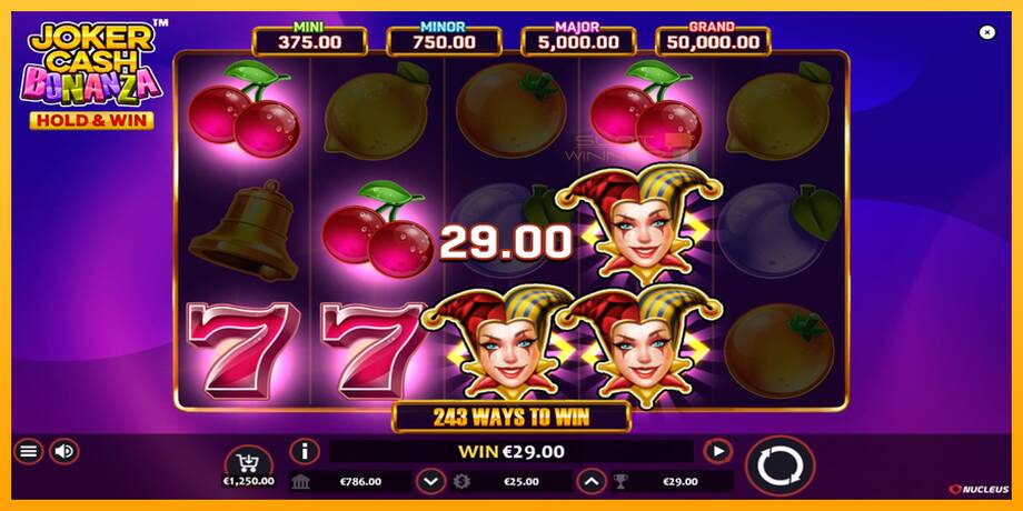 Joker Cash Bonanza - Hold & Win lošimo automatas už pinigus, paveikslėlį 4