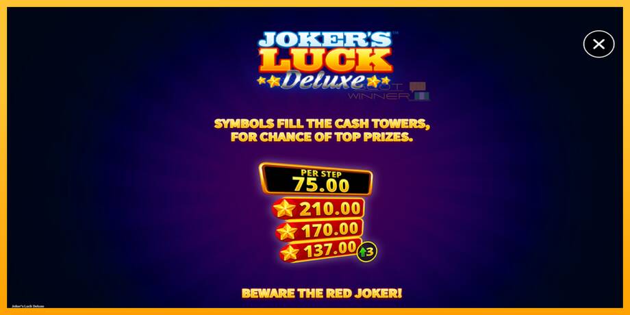 Jokers Luck Deluxe lošimo automatas už pinigus, paveikslėlį 5