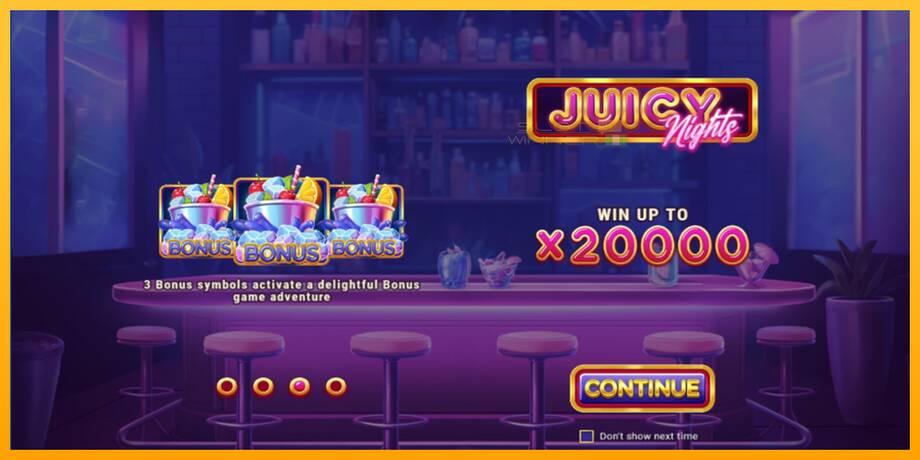 Juicy Nights lošimo automatas už pinigus, paveikslėlį 1