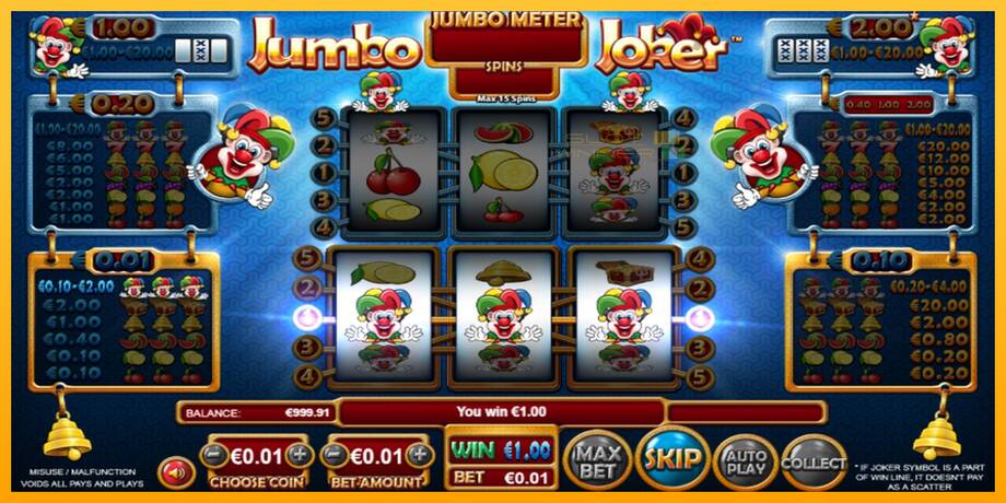 Jumbo Joker lošimo automatas už pinigus, paveikslėlį 3