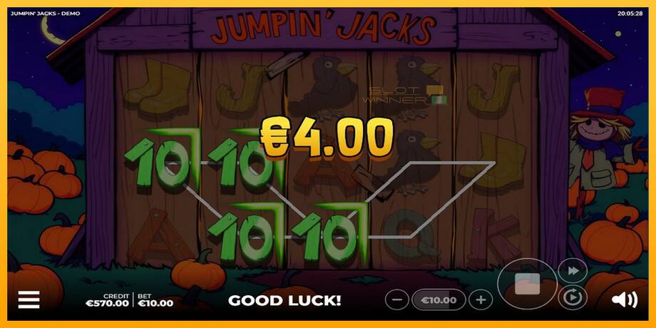 Jumpin Jacks lošimo automatas už pinigus, paveikslėlį 5