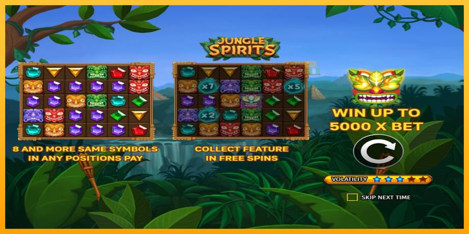 Jungle Spirits lošimo automatas už pinigus, paveikslėlį 1