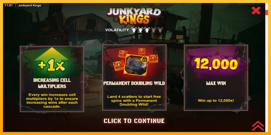 Junkyard Kings lošimo automatas už pinigus, paveikslėlį 1