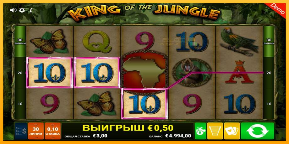 King of the Jungle lošimo automatas už pinigus, paveikslėlį 2