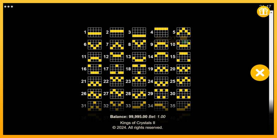 Kings of Crystals II Power Combo lošimo automatas už pinigus, paveikslėlį 7