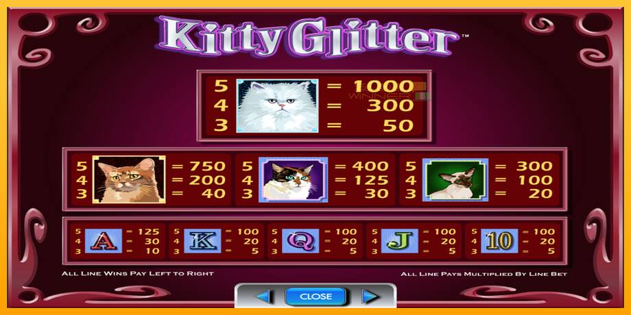 Kitty Glitter lošimo automatas už pinigus, paveikslėlį 6