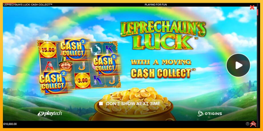 Leprechauns Luck Cash Collect Megaways PowerPlay Jackpot lošimo automatas už pinigus, paveikslėlį 1