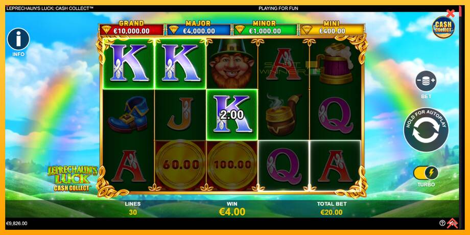 Leprechauns Luck Cash Collect Megaways PowerPlay Jackpot lošimo automatas už pinigus, paveikslėlį 4