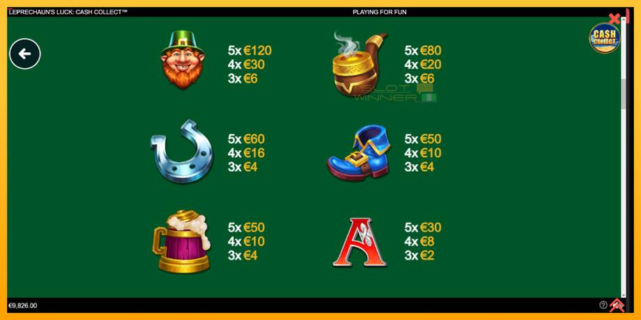 Leprechauns Luck Cash Collect Megaways PowerPlay Jackpot lošimo automatas už pinigus, paveikslėlį 5