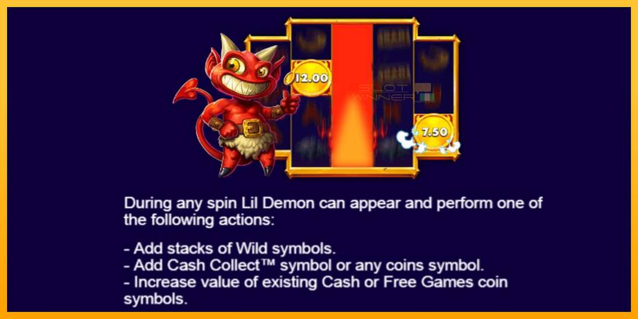 Lil Demon Mega Cash Collect lošimo automatas už pinigus, paveikslėlį 5