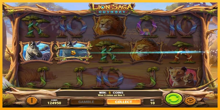 Lion Saga Odyssey lošimo automatas už pinigus, paveikslėlį 2