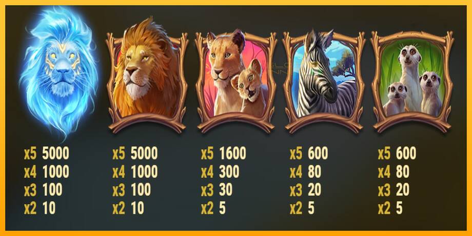 Lion Saga Odyssey lošimo automatas už pinigus, paveikslėlį 5