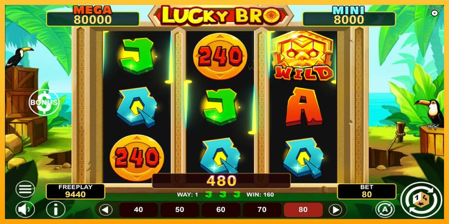 Lucky Bro Hold & Win lošimo automatas už pinigus, paveikslėlį 3