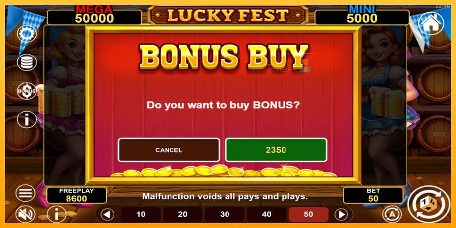 Lucky Fest Hold & Win lošimo automatas už pinigus, paveikslėlį 4