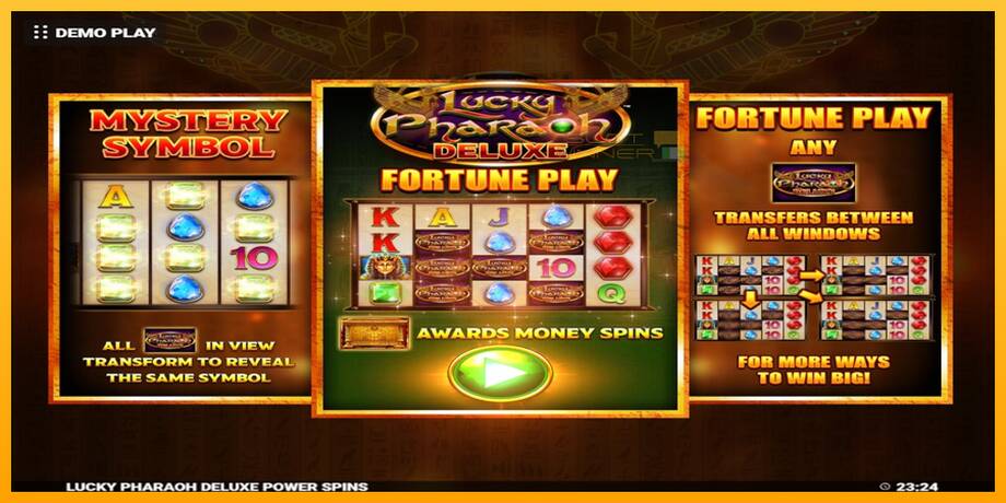 Lucky Pharaoh Deluxe Fortune Play lošimo automatas už pinigus, paveikslėlį 1