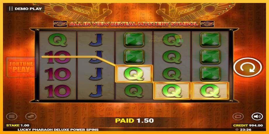 Lucky Pharaoh Deluxe Fortune Play lošimo automatas už pinigus, paveikslėlį 3