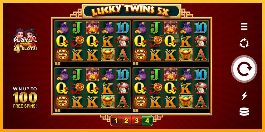 Lucky Twins 5X 4Tune Reels lošimo automatas už pinigus, paveikslėlį 2