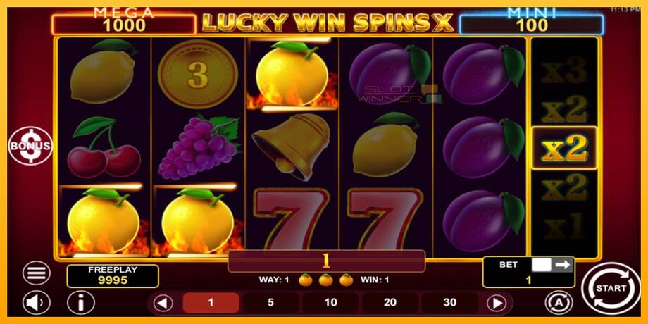 Lucky Win Spins X lošimo automatas už pinigus, paveikslėlį 3