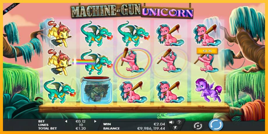 Machine Gun Unicorn lošimo automatas už pinigus, paveikslėlį 2