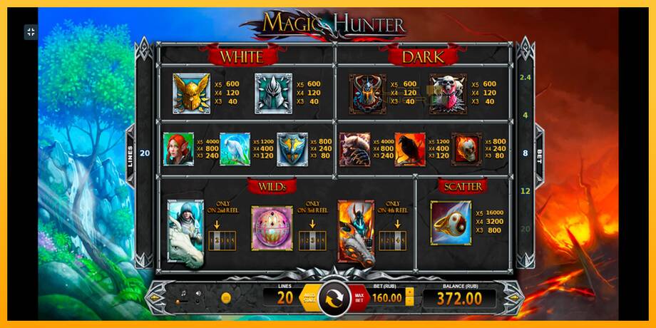 Magic Hunter lošimo automatas už pinigus, paveikslėlį 6