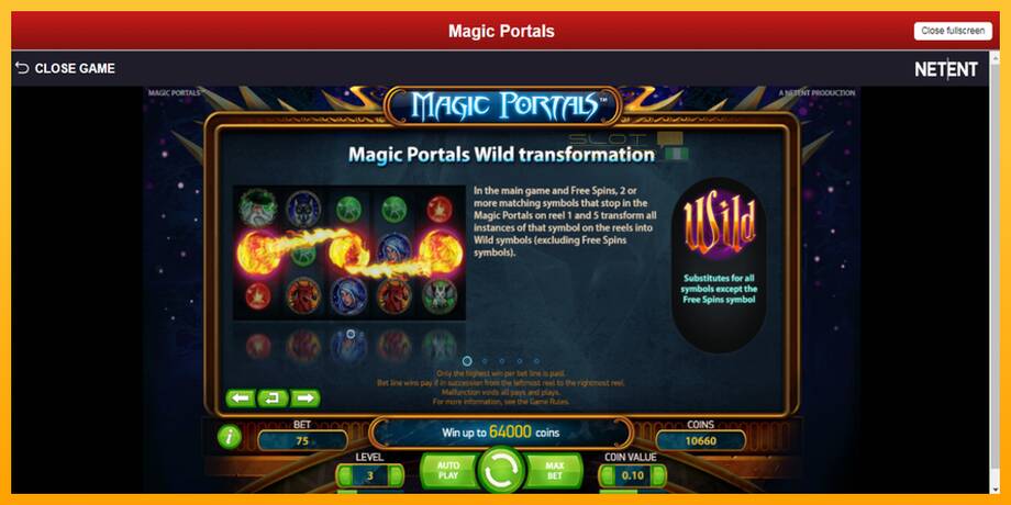 Magic Portals lošimo automatas už pinigus, paveikslėlį 5