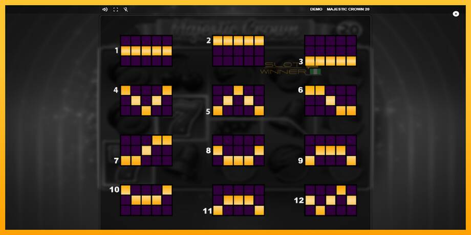 Majestic Crown 20 lošimo automatas už pinigus, paveikslėlį 6
