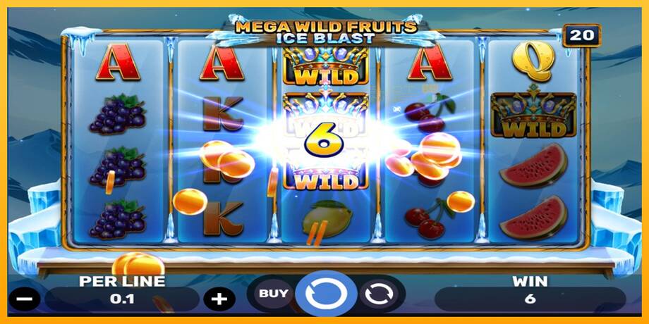 Mega Wild Fruits - Ice Blast lošimo automatas už pinigus, paveikslėlį 2