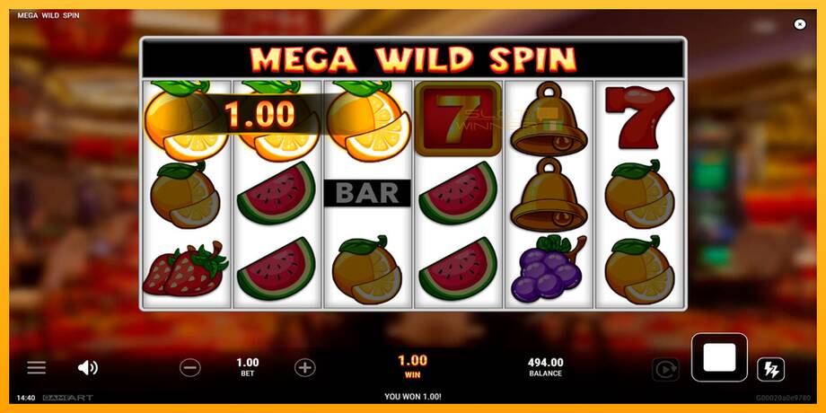 Mega Wild Spin lošimo automatas už pinigus, paveikslėlį 5