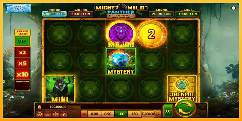 Mighty Wild: Panther Grand Diamond Edition lošimo automatas už pinigus, paveikslėlį 2