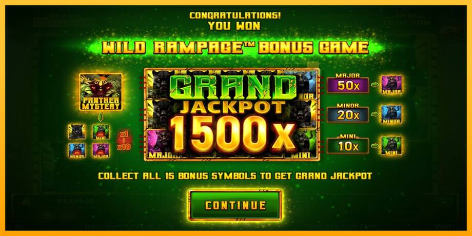 Mighty Wild: Panther Grand Gold Edition Halloween Jackpots lošimo automatas už pinigus, paveikslėlį 3